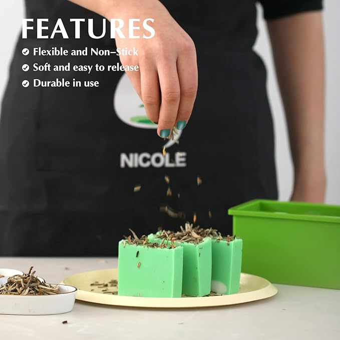 Silicone Soap Molds Rectangle Handmade Small Loaf Bar DIY Swirl Making Mould