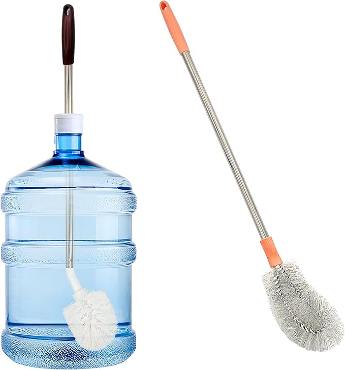 2-Pack Bucket Brush, Bottle Brush for Cleaning Extra Long Bottles, Gallon Jug Cleaner, Water Bottle Cleaner.