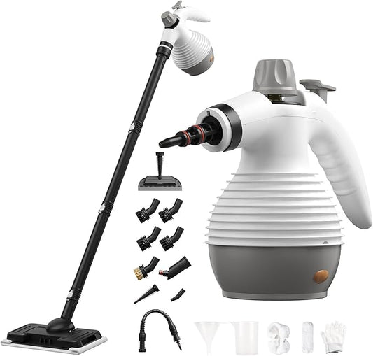 Steam Mop with Detachable Handheld Steamer, Steam Cleaner for Home, 350ml Tank, 230°F Powerful Steam Mop Cleaner for Tiles,Grout,Windows,Kitchen,Bath,Floor Cleaning