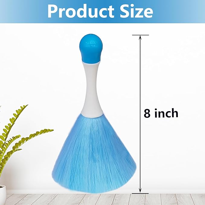 4 Pack 8" Hand Grips Microfiber Washable Duster,Electrostatic Feather Duster Brush,Cleaning Supplies for Book,Screen,Sofa,Car,Furniture,Photo Frames,Attracts Dust Like a Magnet Color
