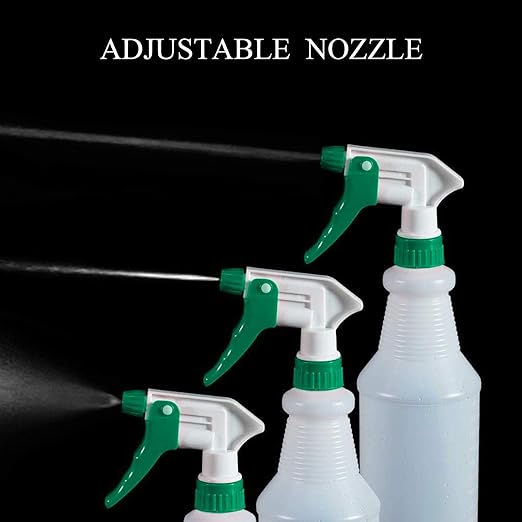 Cosywell Plastic Spray Bottle Nozzle Heavy Duty Spraying Bottle Replacement Part Leak Proof Mist Water Bottle Spray Nozzle for Chemical Cleaning Solutions All-Purpose Adjustable Head Sprayer 4PCS