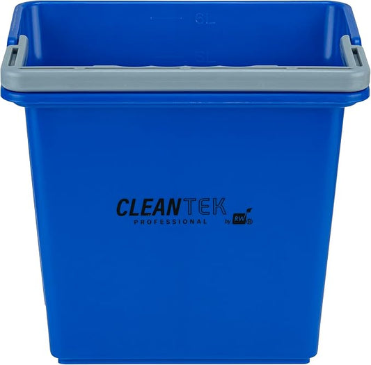 Restaurantware-Clean Tek Professional 6 Quart Cleaning Bucket, 1 Utility Pail with Handle - Heavy-Duty, Portable, Blue Plastic Washing Pail, Perfect for Household, Outdoor, Car Wash and More