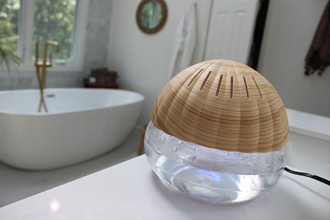 EcoGecko Sea Breeze Water Air Revitalizer, Air Washer, Air Freshener, Room Aromatizer, Aroma and Essential Oil Diffuser with 30ML Sea Breeze Oil for Home, Office, Air Purifier with Night Light