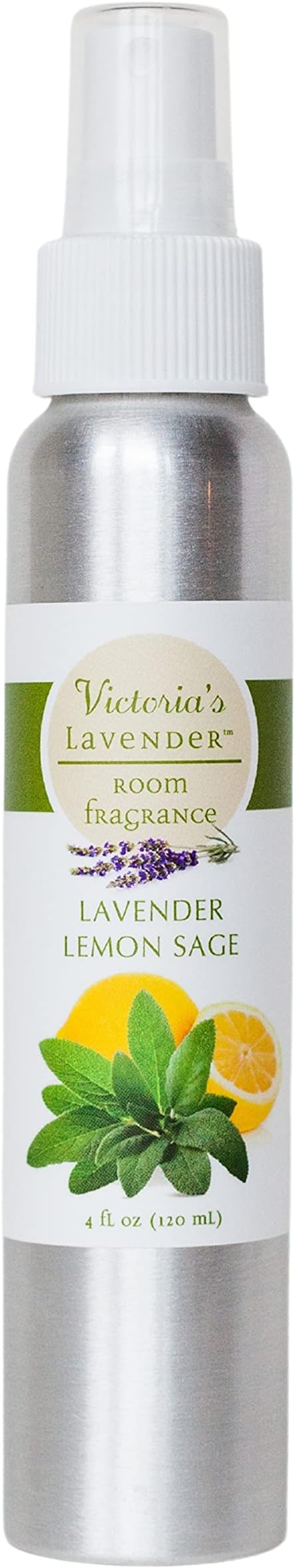 Victoria's Lavender Room Spray - All Natural Home Freshener, Essential Oil Concentrated Air Freshener, Bathroom Odor Eliminator, Luxury Room Spray Made in the USA, 1-Pk Lavender Lemon Sage, 4 oz