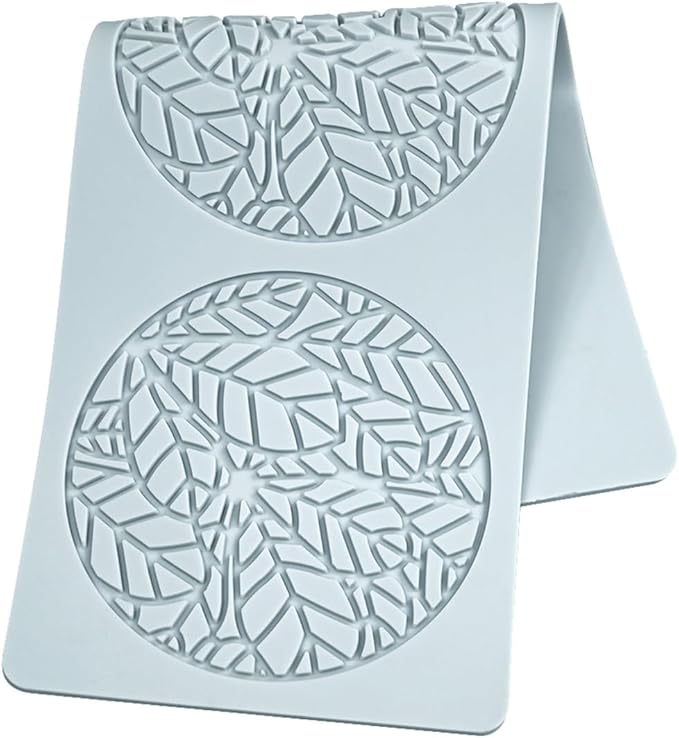 TUKE Silicone Tuile Mold Ring Leaf Molds Silicone Fondant Tuile Molds Leaves Hollow 3D Chocolate Candy Lace Silicone Molds for Baking, Sugar Craft Dessert Cupcake (Leaf H_13x4.52x0.12inch)