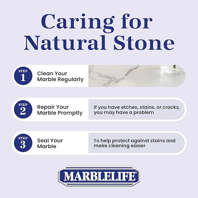 Marblelife InterCare Marble and Travertine, Natural Stone & Terrazzo Liquid Cleaner, Shower & Tile Surface Care, Floor, Walls & Countertop Cleaner and Degreaser, 32 oz