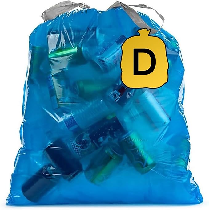 Ultrasac 10 Gallon 0.9 MIL Blue Drawstring Trash Bags - 16.5" x 28.5" - Pack of 648 - Fits simplehuman D