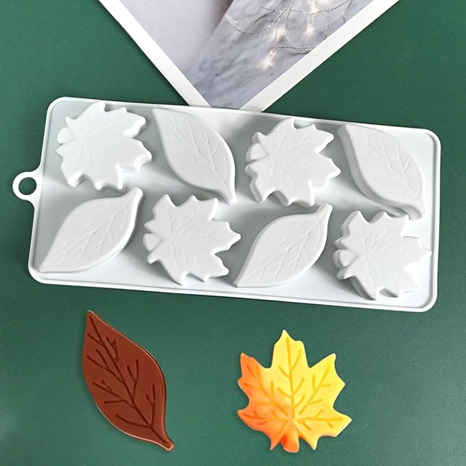 mostsom Silicone Maple Leaf Mold Mousse Molds Non-Stick Baking Mould for Chocolate, Cake, Jelly, Truffle & Ice Cube - Easy Release for Baking, Candy, Dessert Making (C_ Maple Leaf)