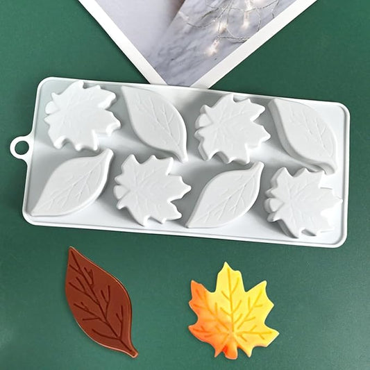 mostsom Silicone Maple Leaf Mold Mousse Molds Non-Stick Baking Mould for Chocolate, Cake, Jelly, Truffle & Ice Cube - Easy Release for Baking, Candy, Dessert Making (C_ Maple Leaf)
