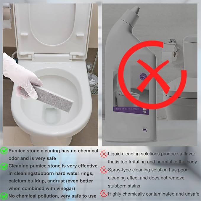 Herda 36 Pack Pumice Stone Toilet Bowl Cleaner, Powerfully Pumice Stone for Cleaning Hard Water Rings, Calcium Buildup, Rust, Pumice Stick for Toilets, Bathtubs, Grills, Swimming Pools, Sinks