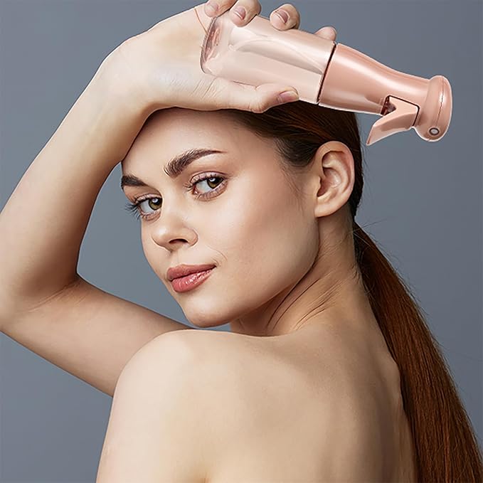 Spray Bottle For Hair, Continuous Mister Empty Spray Bottles, Ultra Fine Mist Water Sprayer for Hairstyling, Cleaning, Plants, Barbers, Salons, Essential Oil Scents - 2 Pack 6.8 OZ, White & Terracotta