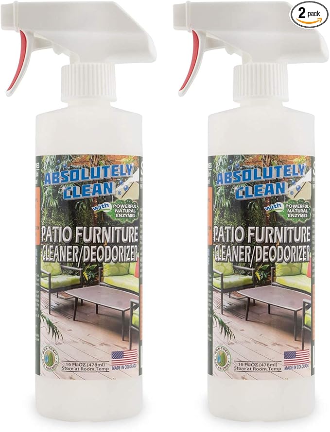 Amazing Patio Furniture Cleaner - Natural Enzymes Easily Remove Dirt, Bird Droppings, Food Stains and More from Your Outdoor and Patio Furniture - USA Made