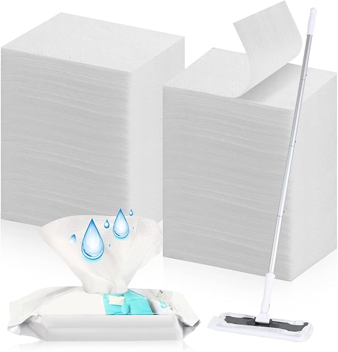 Wet Mop Pads Refills for Floor Cleaning Sweeper Wet Refills Disposable Moist Mopping Cloth Wipes for Wood Hardwood Tile(300 Pcs)