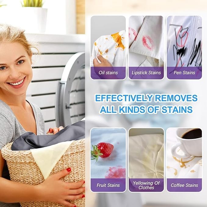 Active enzyme laundry detergent, enzyme laundry detergent, more effectively removes stubborn stains on clothes and instantly removes new stains (240ml)