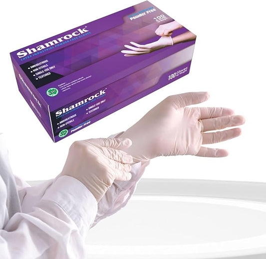 Shamrock Latex Industrial Gloves, X-Small, 6 Mil, Powder-Free, Fully Textured, Disposable, Non-Medical, Multi-Purpose Use
