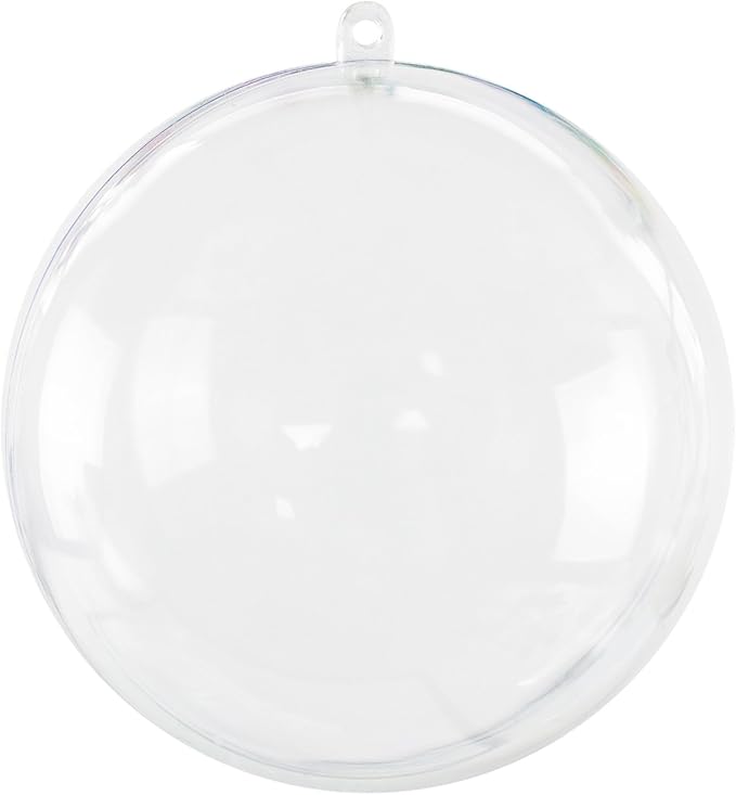 Super Z Outlet Clear Plastic Acrylic Bath Bomb Mold Shells Molding Balls Kit (120mm, 12 Pack)