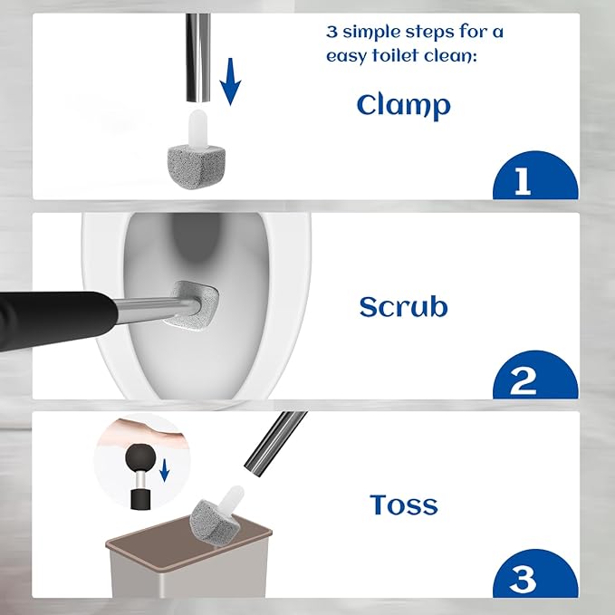 10 Packs Pumice Stone for Toilet Cleaning,Pumice Toilet Bowl Cleaning for Cleaning Toilet,Bathtubs,Kitchen Sink,Grill(Refill)