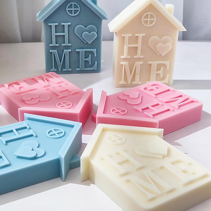 Home House Molds House Resin Mold House - Resin Casting Silicone Molds for Home Decor & Candle Making Wave Spiral Mold