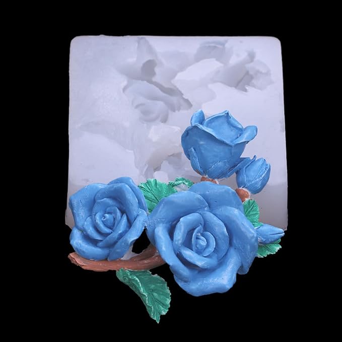 Rose Bouquet Pod Silicone Fondant Mold Flower Cake Chocolate Candy Mold Epoxy Resin Jewelry Making Mould Soap Polymer Clay Mold Pastry Baking Tools