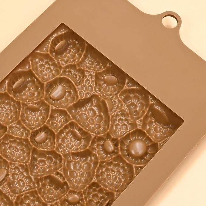 mostsom Chocolate Mold 3D Raspberry Silicone Mold for Fondant Candy Gum Paste Polymer Clay Resin Kitchen Baking Sugar Craft Cake Cupcake Decorating Tools (K_ 8.88x4.16x0.48 inch)