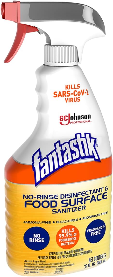 SC Johnson Professional Fantastik No Rinse Disinfectant & Food Surface Sanitizer 32oz