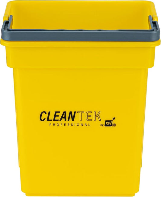 Restaurantware-Clean Tek Professional 4 Quart Cleaning Bucket, 1 Utility Pail with Handle - Heavy-Duty, Portable, Yellow Plastic Washing Pail, Perfect for Household, Outdoor, Car Wash and More