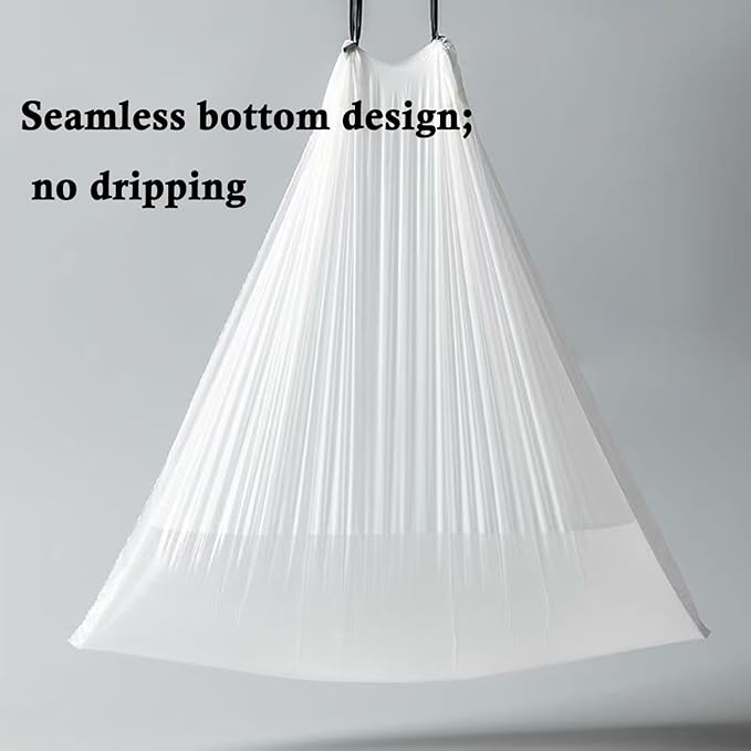 Ultra thick heavy duty Plastic 16 gallon no tear open drawstring trash bags white ‎lavender scent Plastic garbage bags for household kitchen bedroom bathroom living room office restaurant