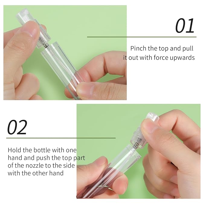 Teenitor 20Pcs Mini Spray Bottles, 10ml Mini Spray Bottles 5ml Mini Spray Bottles, Plastic Refillable Perfume Bottles Empty, Clear Travel Perfume Bottles Refillable