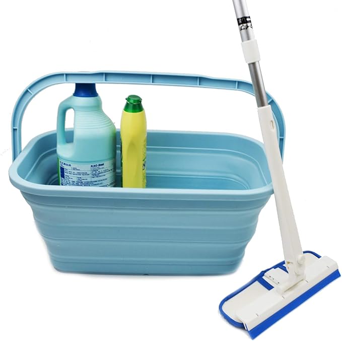 SAMMART 11.6L (3.06 Gallon) Collapsible Rectangular Handy Basket/Bucket (Sea Angel, 1)