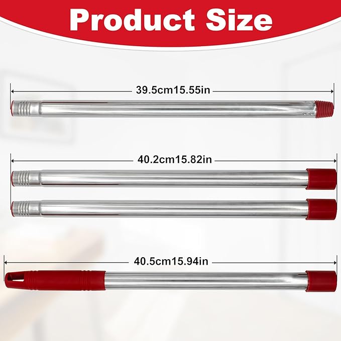 Mop Handle for Ocedar, Spin Mop Handle for O Cedar, 4-Section Mopping Handles Replacement for Ocedar, 30" to 58" Adjustable Stick for O-Cedar, Extra Long Pole Handles for O Cedar