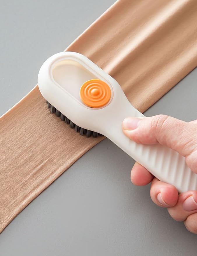 luvilly2Pack Multifunctional Laundry Brushes, Cleaning Brush with Soap Dispenser,Scrub Brush with Soap Dispenser,for Bathroom (Green and White)