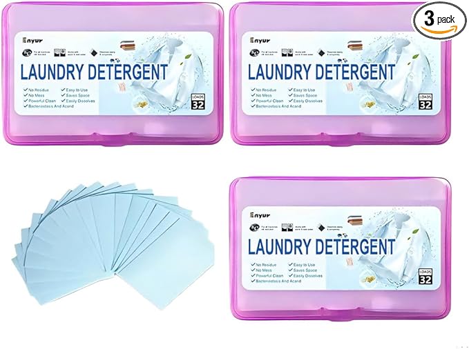 Laundry Detergent Sheets | Ultra-Portable| travel size | 96 Loads, 5-Second Dissolve | TSA-Approved & Eco-Friendly | 2X Stain Removal Tech | HE Safe, Fresh Botanical Scent