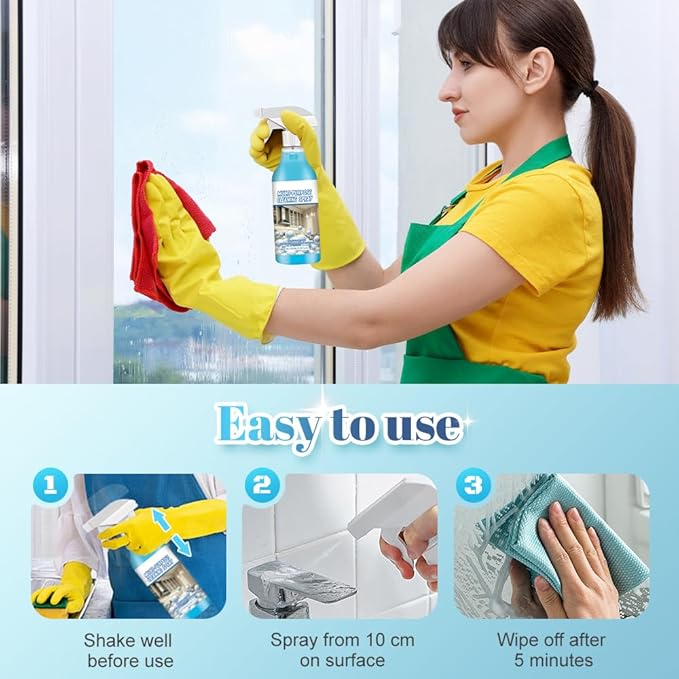 Spray Splash Cleaner, 2025 New Multi-Purpose Handheld Degreaser, Upgraded Foam Sprays for Ovens, Easy-To-Use Rust Remover for Kitchenware, Grime Remover Spray for Home Family (2)