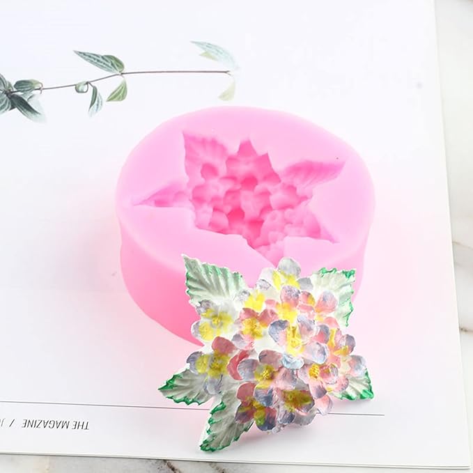 Lilac Fondant Silicone Mold Flower Chocolate Cake Candy Baking Mold Candle Soap Plaster Ploymer Clay Mould