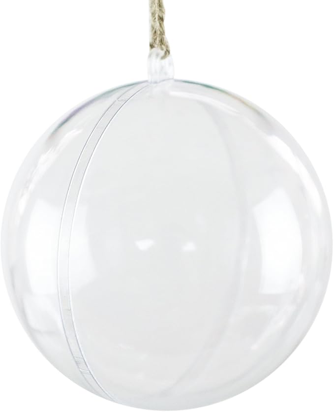 Super Z Outlet Clear Plastic Acrylic Bath Bomb Mold Shells Molding Balls Kit (80mm, 12 Pack)