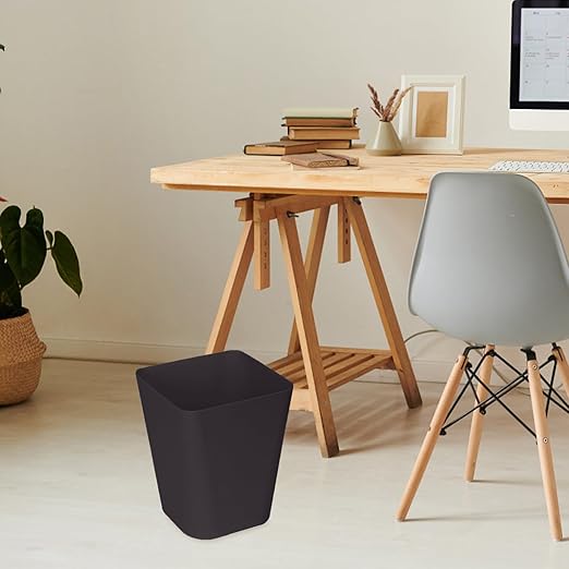 ZXJ Small Trash Can - Waste Basketbin - 1.8 Gallon -Coffee Color - Bathrooms, Laundry Room, Kitchens, Offices