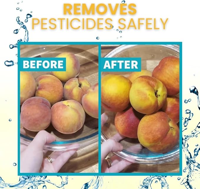 Truly Free Natural Fruit and Veggie Wash Kit - DIY Vegetable Washer & Fruit Cleanser - Pack of 3