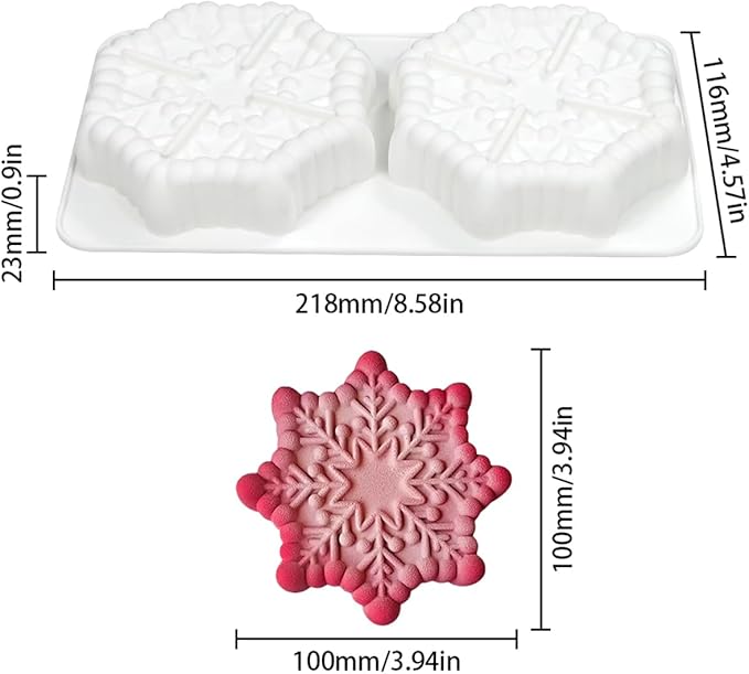 mostsom Silicone Molds for Baking Non-Stick Candy, Chocolate, Cookie, Oreo, Mini Soap, Pudding, Jello, Muffin, Dog Treats Ideal for Cupcakes, Ice Cubes, and Jelly Mold (E_ SnowFlower)