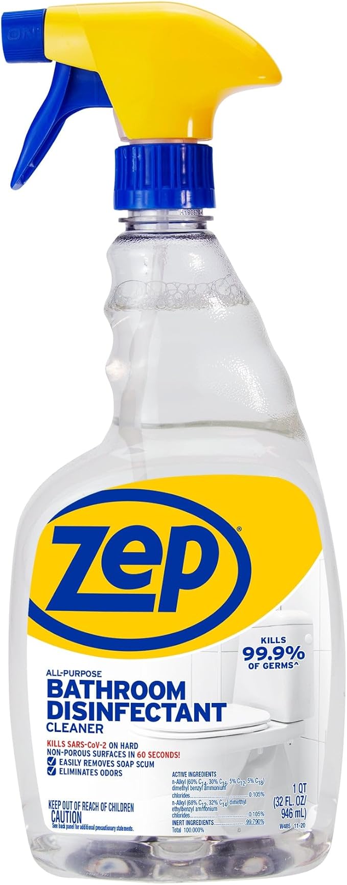Zep Multi Purpose Surface Disinfectant - 32 Ounces (Case of 12) ZUAPBD32 - Powerful Disinfecting Formula, Kills 99.9 Percent of Germs