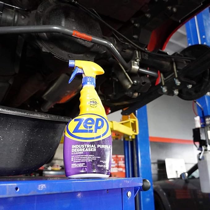 Zep Industrial Purple Cleaner and Degreaser Concentrate - 32 oz (Case of 12) R42310 - Powerful Deep Oil and Grease Cleaning Formula for Machinery, Engine Parts, Shop Floors, and Garages