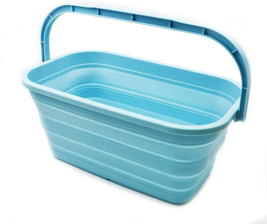SAMMART 11.6L (3.06 Gallon) Collapsible Rectangular Handy Basket/Bucket (Sea Angel, 1)
