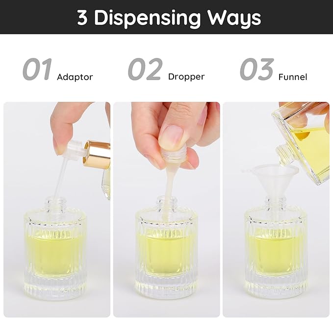 Segbeauty 1oz Glass Perfume Bottles Empty 2pcs, Travel Perfume Spray Bottles Refillable, 30ml Cologne Travel Bottle, Clear Cologne Atomizer with Dispenser Transfer Tool, Fragrance Atomizer Sprayer