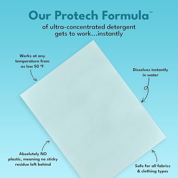 Zero Trace Laundry Detergent Sheets - Fragrance Free Laundry Detergent Ideal Laundry Soap, Perfect Laundry Sheets Detergent Travel Eco-Friendly