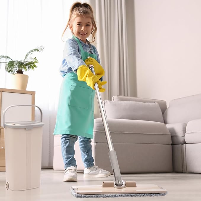 Microfiber Mop Replacement Pads Compatible with Joymoop or Squeeze Mop Bucket Set, Joymoop Mop Replacement Pads, 13" x 4.9" Washable Mop Pads/Head/Refill for Floor Cleaning (3 Pack)