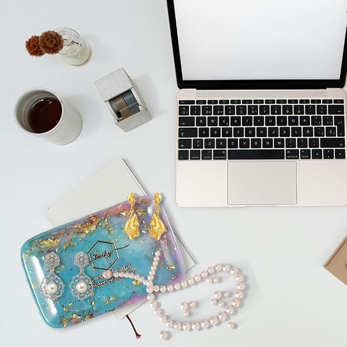 Resin Tray Mold, 2 Pcs Jewelry Rectangle Tray Molds for Epoxy Resin Casting Fruit Snack Tray Candles Holder Soap Dish Office Home Decoration Supplies