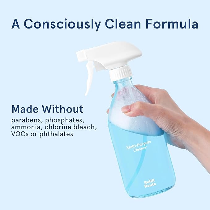 Multi-Surface Cleaner Refills -Daily All Purpose Cleaning Tablet 12 Packs - 192 fl oz total (makes 12x 16 fl oz bottles of spray cleaner) - Plant-Based Home & Kitchen Cleaner - Ocean Breeze Fragrance