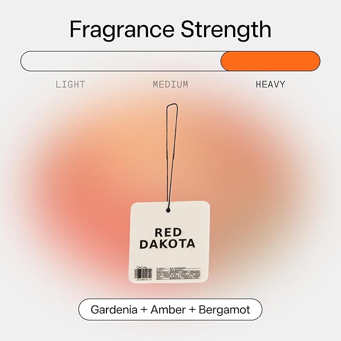 DedCool Air Freshener | Red Dakota | For Cars, Closets & Drawers | Hanging Odor Eliminator | Clementine, Gardenia, Woods, Amber & Wild Berries | Long-Lasting, Vegan, Non-Toxic, Cruelty-Free Fragrance