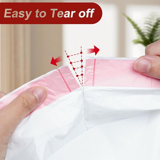 O2frepak 13 Gallon Drawstring Tall Kitchen Trash Bags,Clean Fresh Scent and Heavy Duty Garbage Bags(100 Count,60x70cm)