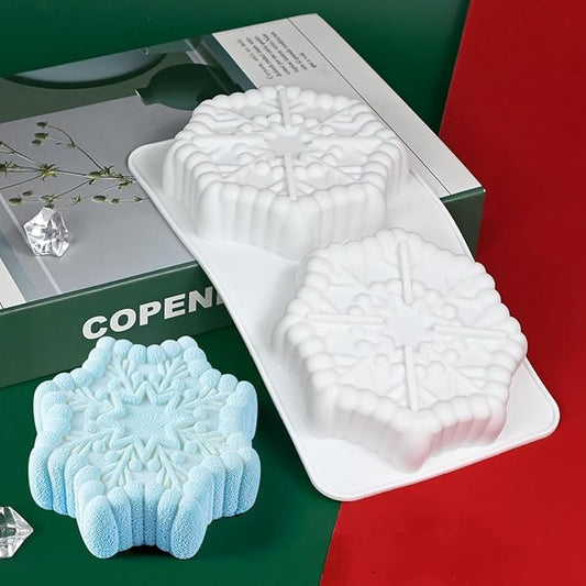 mostsom Silicone Molds for Baking Non-Stick Candy, Chocolate, Cookie, Oreo, Mini Soap, Pudding, Jello, Muffin, Dog Treats Ideal for Cupcakes, Ice Cubes, and Jelly Mold (E_ SnowFlower)