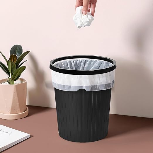 ZXJ Plastic Trash Can - 2 Gallon - Black - Laundry Room,Bathroom,Kitchen,Office,Dormitory,Camping,Kids Room